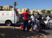 بالصور: إصابة طفيفة لشخصين بحادث طرق في مدينة يافا 